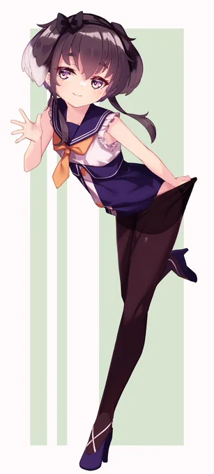 時津風ちゃん描いたよ!※スカートです 