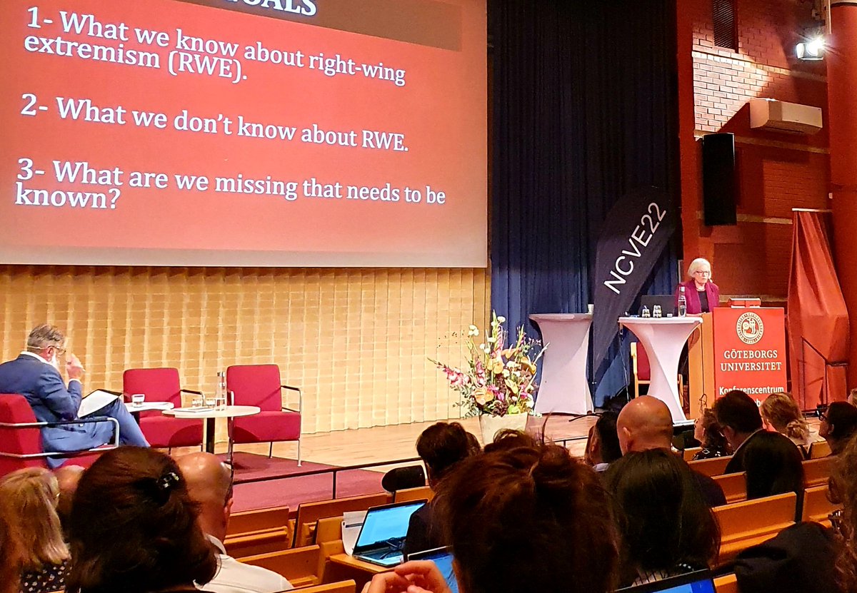 CVE_se's tweet image. Nordic Conference on Violent Extremism 19-21 September in Gothenburg, hosted by Segerstedt institute @goteborgsuni and the Swedish centre for preventing violent extremism @CVE_se. First keynote speaker is professor Kathleen Blee, research on today's right-wing extremism. #NCVE22