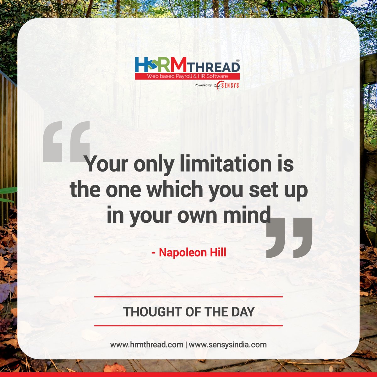 hrmthread's tweet photo. Thought of the day!

#quotes #quotesdaily #qoutesoftheday #sensystechnologies #hrmthread #motivationoftheday #motivation #motivationalmonday #businessmotivation #businessinspiration #inspiration #sensysindia #inspirationalthought #payrollsoftware #india #instagram #hrsoftware https://t.co/tBKZZTdL1O