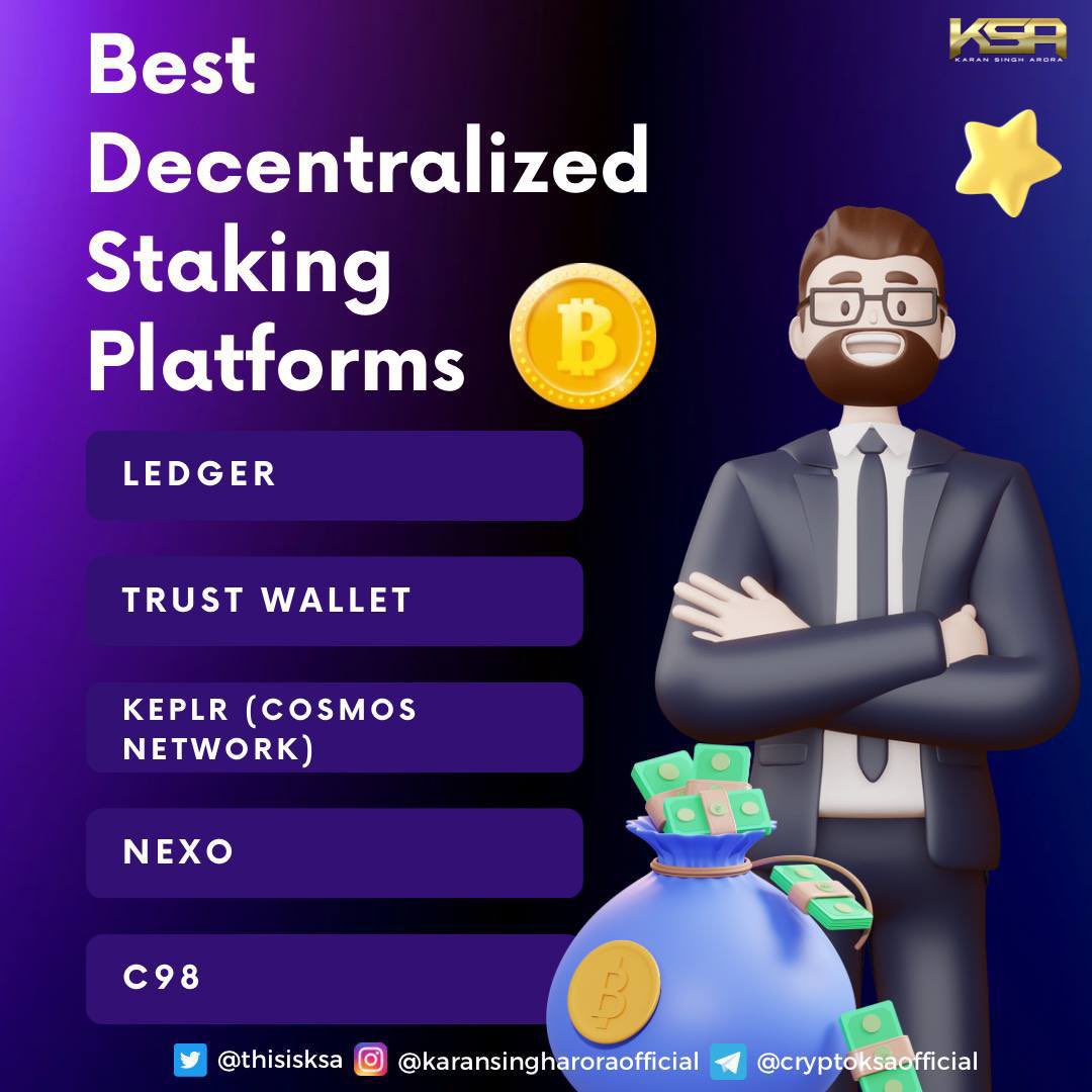 thisisksa's tweet photo. #LearnWithKSA
Some Of You Asked Best Platform To Stake Your Tokens Which You Will Be holding Long Term, Here Are My Favourite Decentralized Platforms To Do That.
#StakeCrypto #HODL ๐๐ฅ
Be A ๐๐ค
#cryptocurrencies #crypto #ETH #Nft https://t.co/HcWhnwEpDd