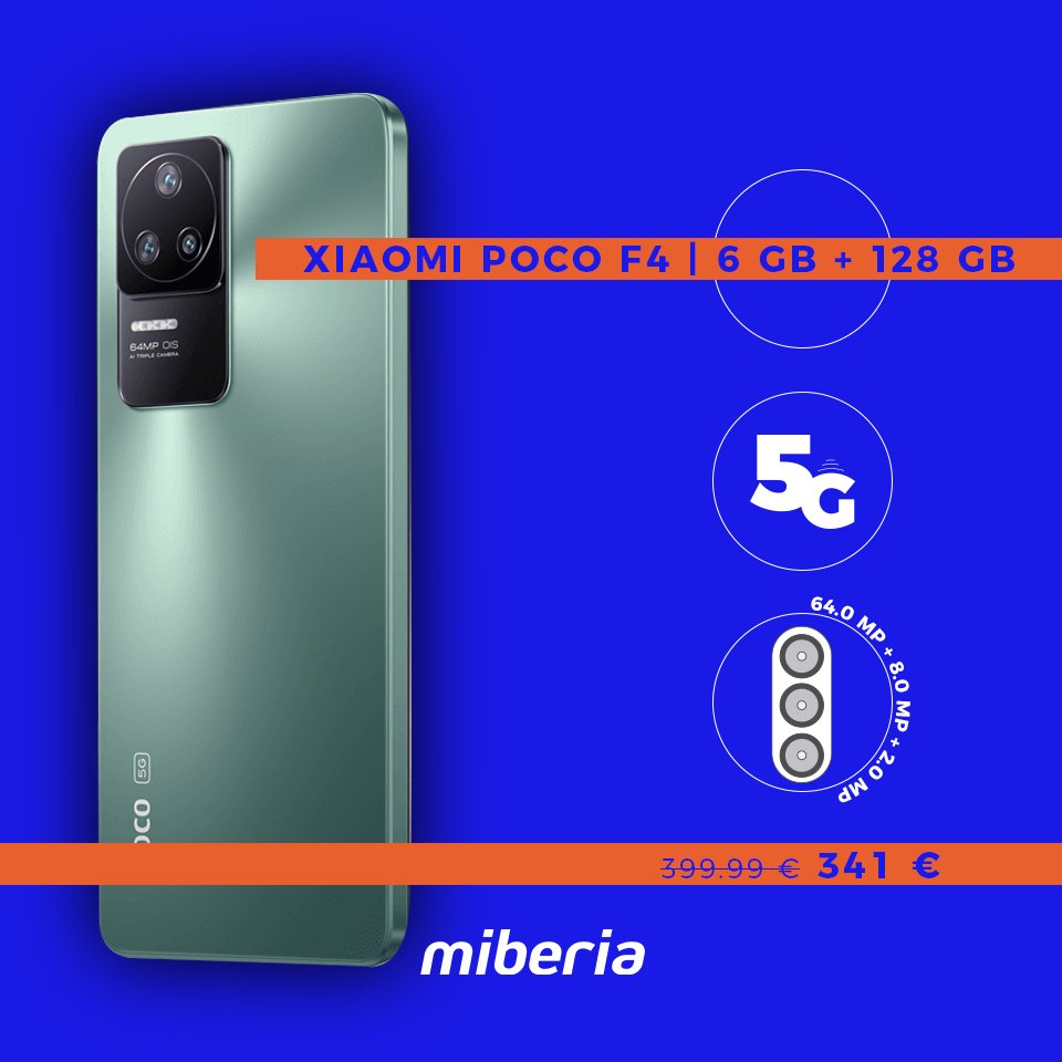 miberia_it's tweet photo. Il #POCOF45G di #Xiaomi ci piace per le sue prestazioni🤩🔝 ma anche per⤵️

📱Schermo FHD+ AMOLED 6,67"
📸Fotocamera posteriore 64,0 MP + 8,0 MP + 2,0 MP
🤳Fotocamera frontale 20.0 MP

#XiaomiPOCOF4👉 https://t.co/gId7L2vPdR
#OfferteXiaomi #ScontiSmartphone #OfferteSmartphone https://t.co/HxjJ69lBRM