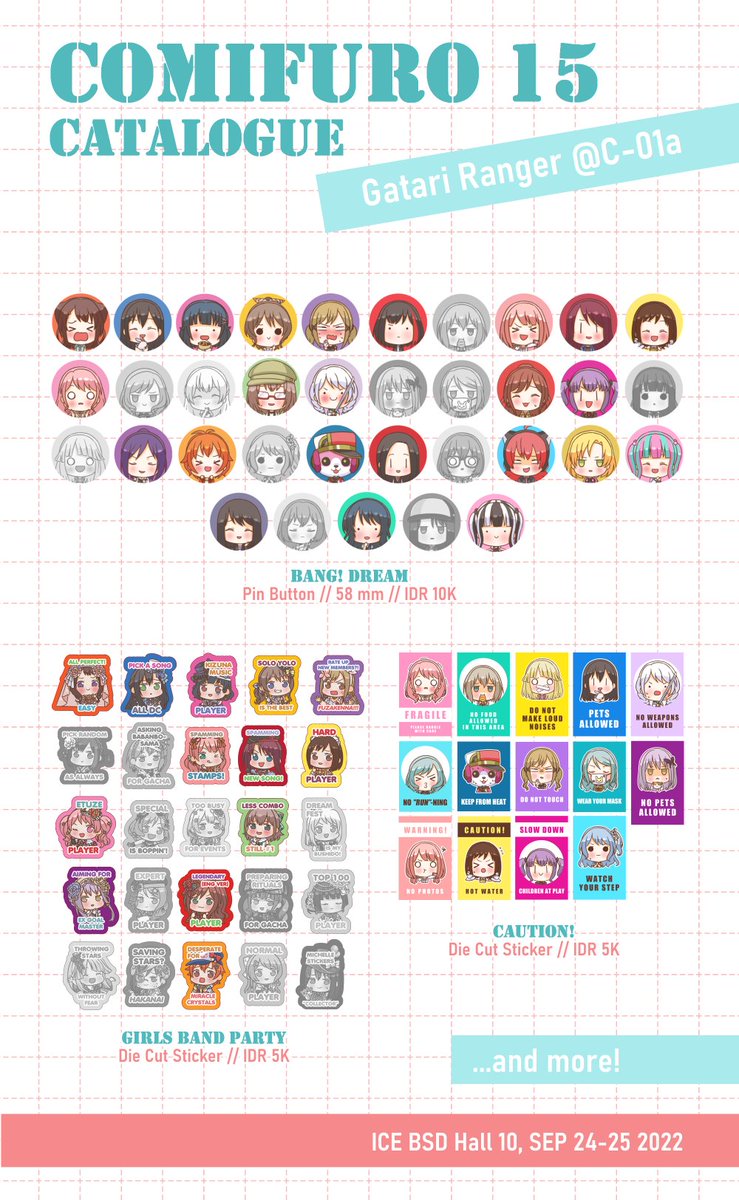smartchocobear's tweet photo. Katalog #Comifuro15 ❣❣❣
Nggak sempet bikin yang baru banyak-banyak (´д｀)

*Grayscale = SOLD OUT. https://t.co/XdUEiwgpyq