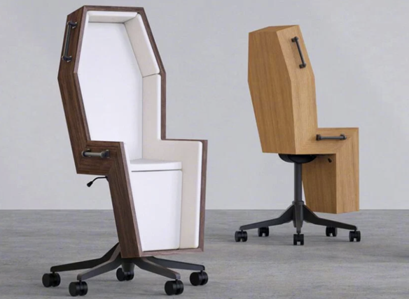 Concept coffin #officechair design by <a href="/chairboxdesign/">Chairbox</a>
wants workers to sit there, forever... designboom.com/design/concept… #MondayMotivation