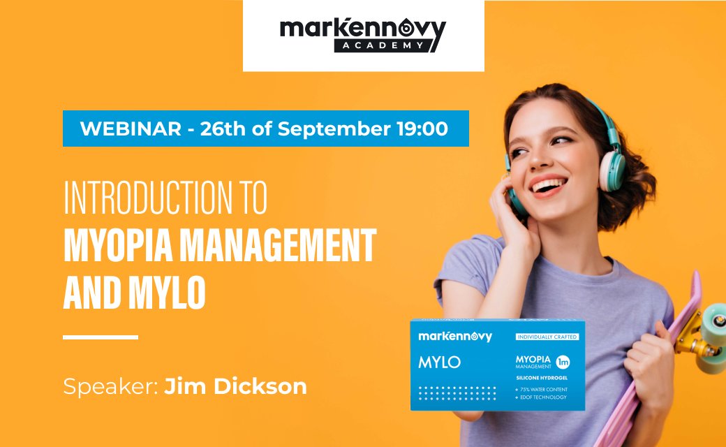 markennovyUK's tweet photo. Join our UK Masterclass Webinar ‘Introduction to Myopia Management &amp; MYLO’ on Monday September 26th, 7:00pm

💻https://t.co/M6llwVFts8

#markennovy #ContactLenses #markennovyAcademy #masterclass #optometrist https://t.co/0GEFody9Fh