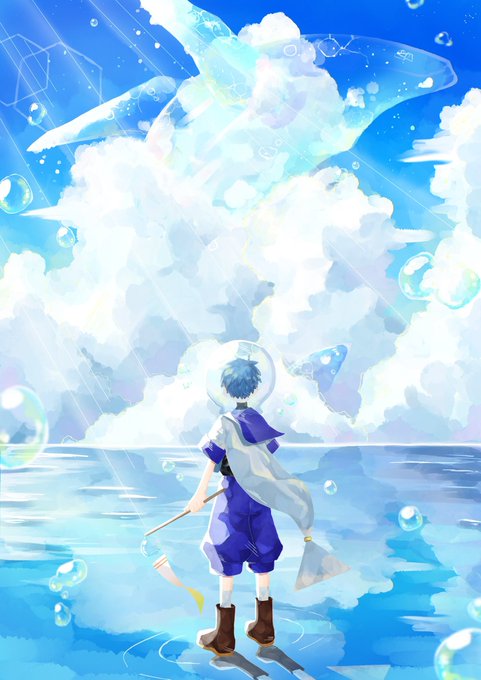 「blue theme sky」 illustration images(Latest)｜21pages
