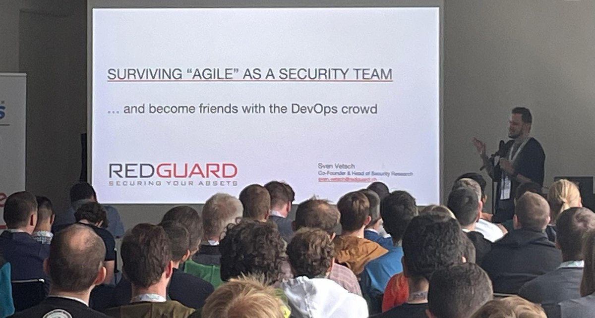 redguard_ch's tweet image. Agile &amp;amp; DevOps vs. Cyber Security! Wieso gegen- und nicht miteinander? An der @BSidesZurich konnte @disenchant seine Erfahrungen sowie Tipps &amp;amp; Tricks weitergeben. #agilesecurity #devsecops #gandalf