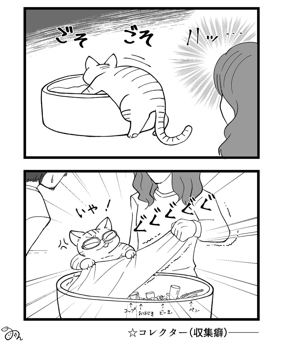 旦那に言われて今回からタイトル入れてみました。
すげぇ…これだけで漫画っぽくなる…w

ミケノスケ飼い主は怒るどころか「いい趣味してるね!」ってミケノスケ褒めそう← 
