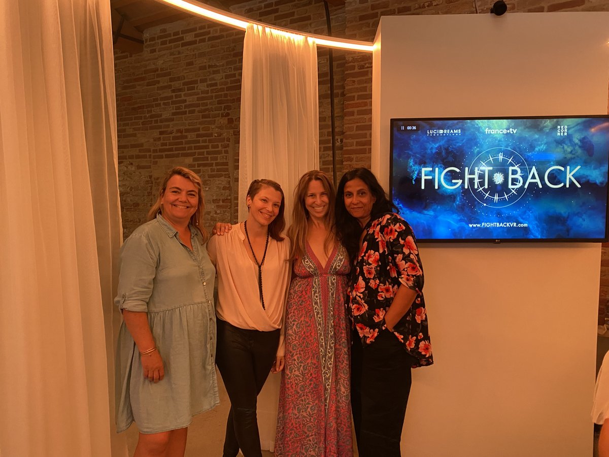 And then, pride turned into pure joy : showing  FIGHT BACK by COVEN at #VeniceImmersive was a blast !  
We want to thank all the bright stars behind Fight Back’s constellation for creating this piece and making it shine
#FightBackVR #VR #VRforGood #virtualreality #WomeninVR