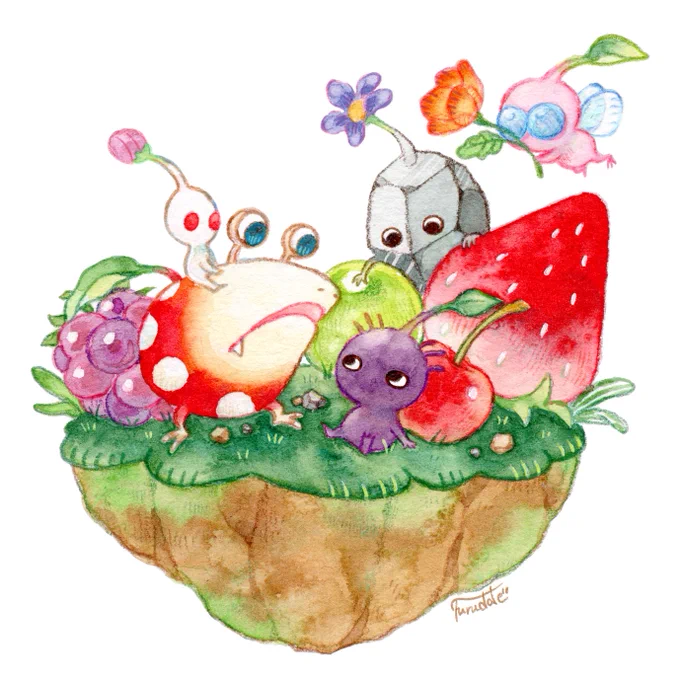 ピクミン4が楽しみすぎるのでまたピクミンが描きたい… 