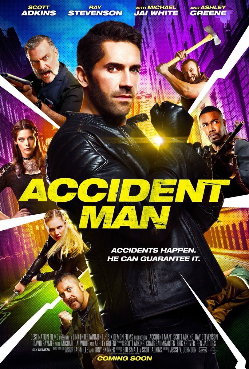 #NowWatching ACCIDENT MAN @jessevjohns @TheScottAdkins @AshleyMGreene #RayStevenson @MichaelJaiWhite @IAMRayPark #DavidPaymer #RogerYuan @amyejohnston #NickMoran @RossOHennessy #LeonFinnan #JamieLong