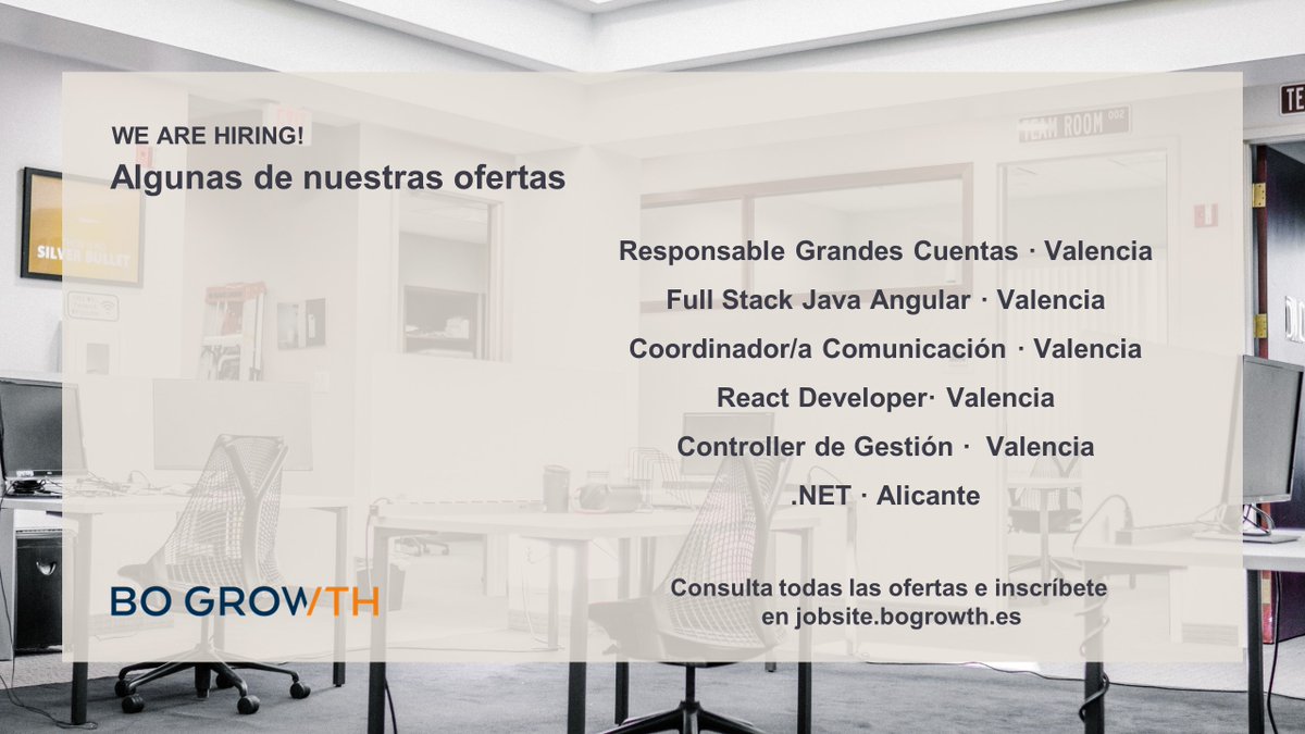 We are hiring!

#hiring #oportunidadeempleo #ofertasdetrabajo #ofertasdeempleo #vacantes #thepowerofpeople #bogrowth #grandescuentas #fullstack #angular #comunicacion #react #developer #controller #gestion #net