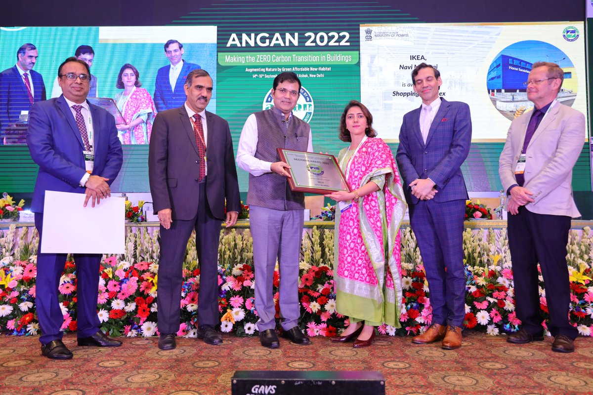 AwardsNeerman's tweet photo. ‘IKEA Navi Mumbai’ building at #navimumbai was awarded under the ‘Shopping Complex Category’ by the jury for @beeindiadigital NEERMAN Awards at ANGAN 2022 on 15th of September 2022.

Congratulations to the @IKEAIndia team for the feat! https://t.co/3YpGWp4Nps