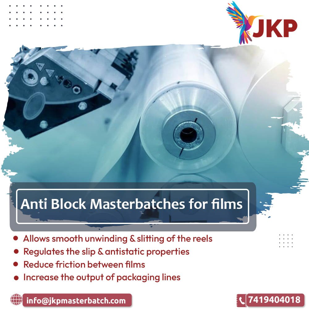 JkpMasterbatch's tweet image. Anti-block #Masterbatches reduce blocking at the surface of films to allow easier processing
@JkpMasterbatch is a leading masterbatch provider, creating reliable applications.
Website: lnkd.in/dz46m4gE
Email: info@jkpmasterbatch.com
WhatsApp: wa.link/xbc3gy