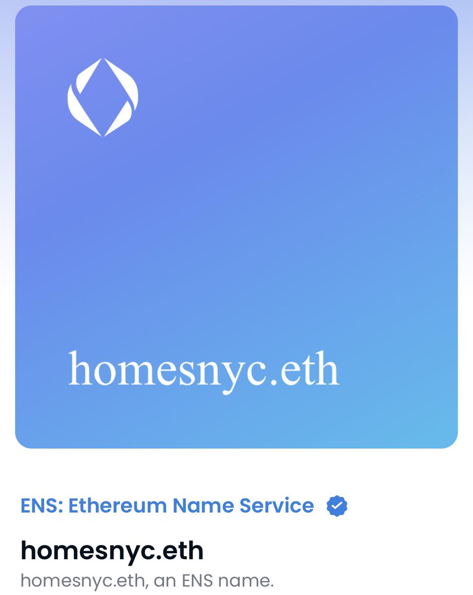 Timed Auction $ens: homesnyc.eth
starts today, online for 1 week
Current Price: 20ETH

Listed on opensea, 
retweets are appreciated
#ens #timedauction #eth