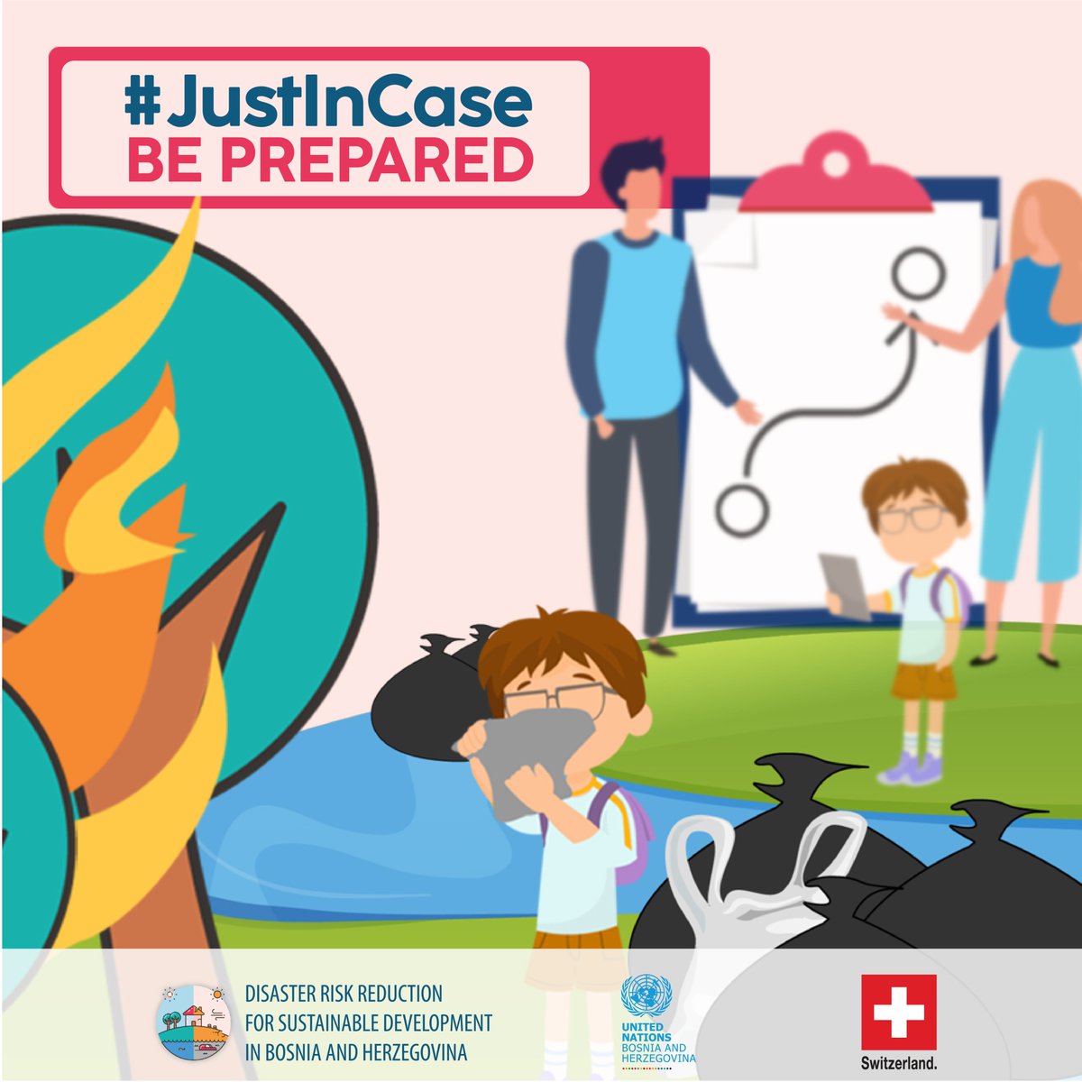 UN_BiH's tweet photo. Children are amongst those most vulnerable when disasters strike.
The 🇨🇭🇺🇳 #DRR programme 🔛 provides regular education of 👧👦on disaster prevention &
#earlyaction to ensure the safety of schools & everyone in them.
#Swissun4 at https://t.co/4CiuKvXmZo https://t.co/ykL1Og49jO