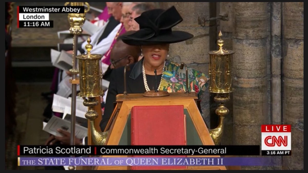 I love Patricia Scotland’s oration. I want her to narrate my life. #QueenElizabethIIMemorial #queenfuneral