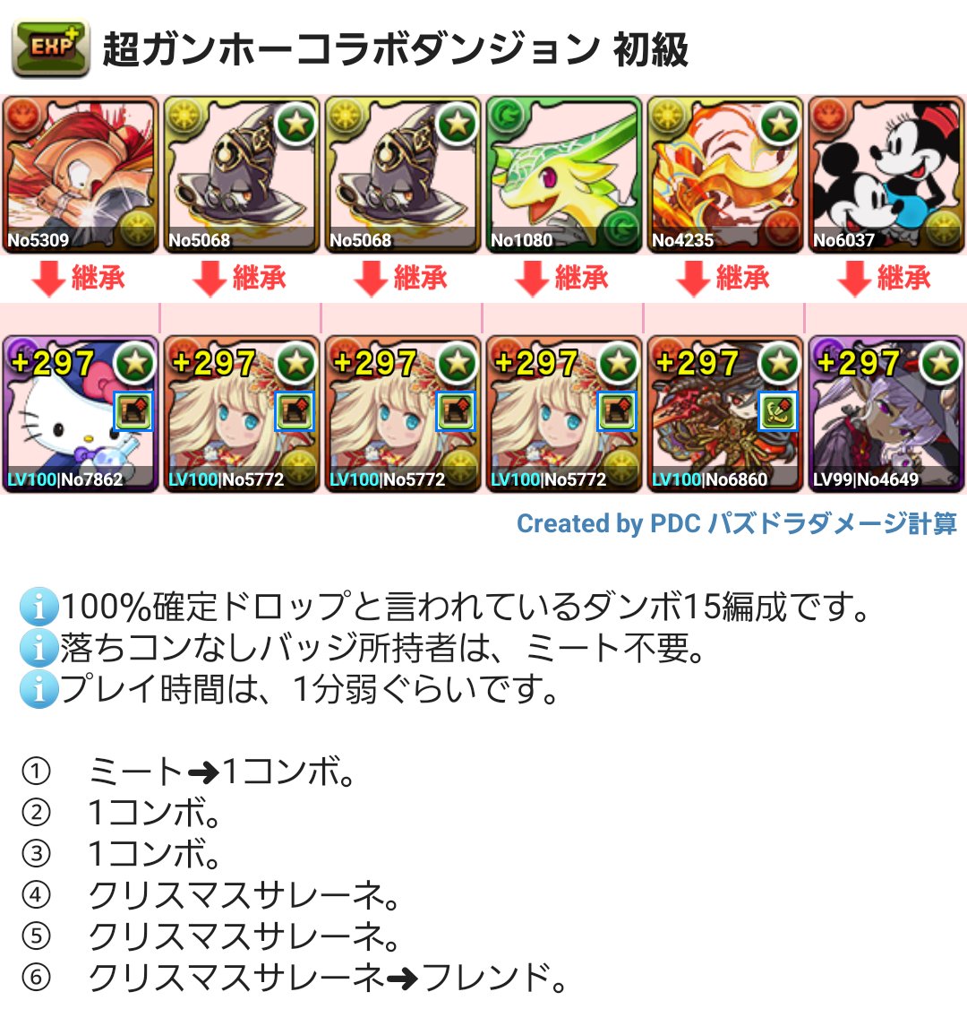 ぺるそなちゅーぶ む 超ガンホーコラボダンジョン 初級を周回 したいけど ブレス編成組めないよー でもクリスマスサレーネは三体いるよー そんな人にお送りする100 確定ドロップ周回編成です パズドラ ガンコラ ぺるそなちゅーぶ