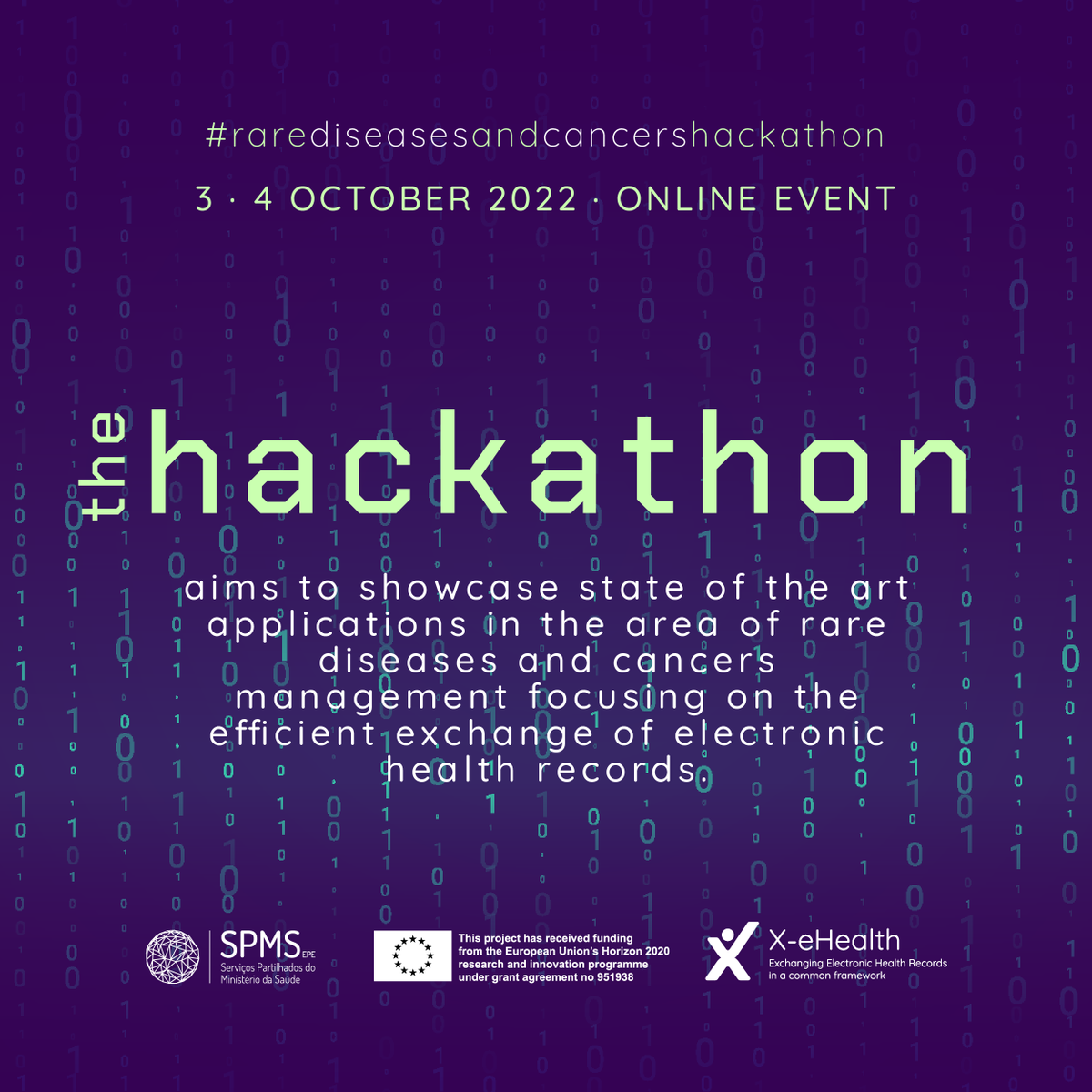X-eHealth invites professionals, researchers, members of ERN and eHealth Agencies, vendors, students and any stakeholder who are interested in the healthcare domain to form teams and participate in the Hackathon: bit.ly/3eM1RZa 👌 #EHR #rarediseasesandcancershackathon