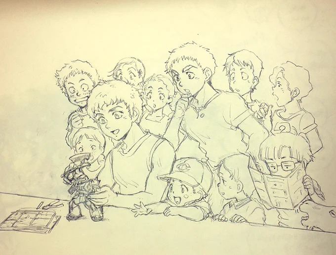 ラフ祭り続きです(半ばヤケ)・中の人お誕生日絵だったもの・ドアンん家(残りの子も裏から描いているもののバランス悪くて描き直し必須)・あしだキャラ空で描いてみようチャレンジ 