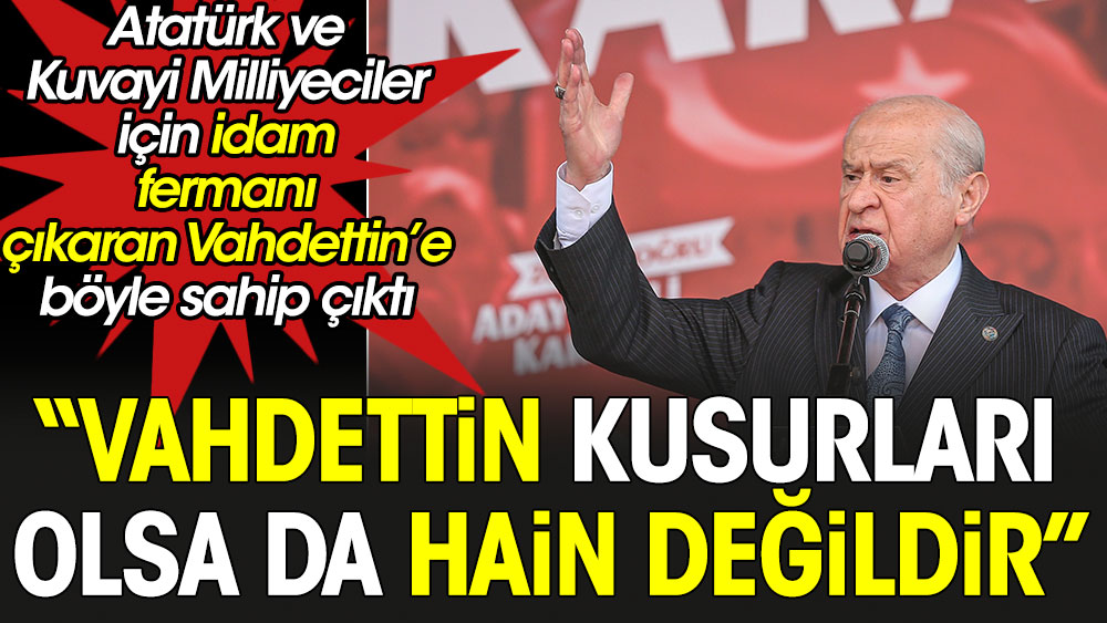 YenicagGazetesi's tweet photo. Devlet Bahçeli: Vahdettin kusurları olsa da hain değildir
https://t.co/nplAbexHCZ https://t.co/nQXtY9nEXV