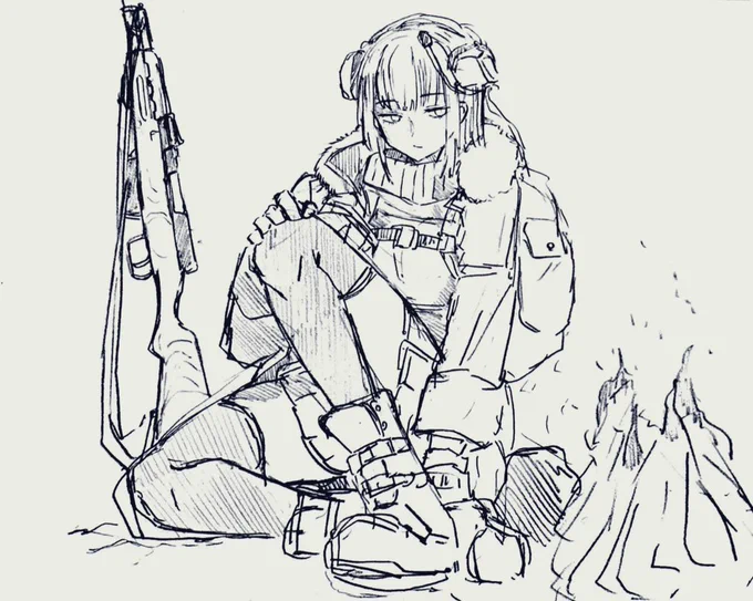 オタクが好きなイラスト描きました。 