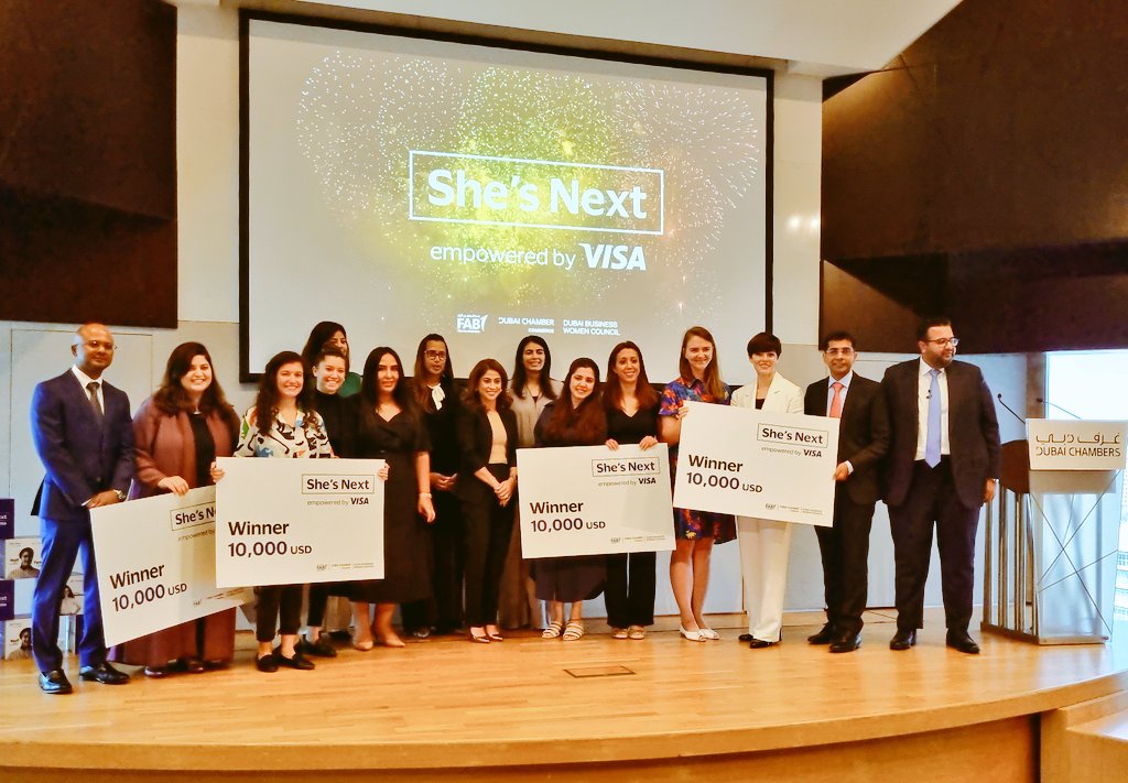 Here are the 5 Winners of She’s Next Empowered by @Visamiddleeast. Five UAE women-led businesses will each receive a US$10,000 grant &amp; one year of business coaching from <a href="/IFundWomen/">IFW by Honeycomb Credit</a>

<a href="/DBWC_UAE/">Dubai Business Women Council</a> <a href="/FABConnects/">FAB Connects</a> <a href="/nhalabi78/">Nadine Halabi</a> <a href="/ForbesME/">فوربس الشرق الأوسط</a>