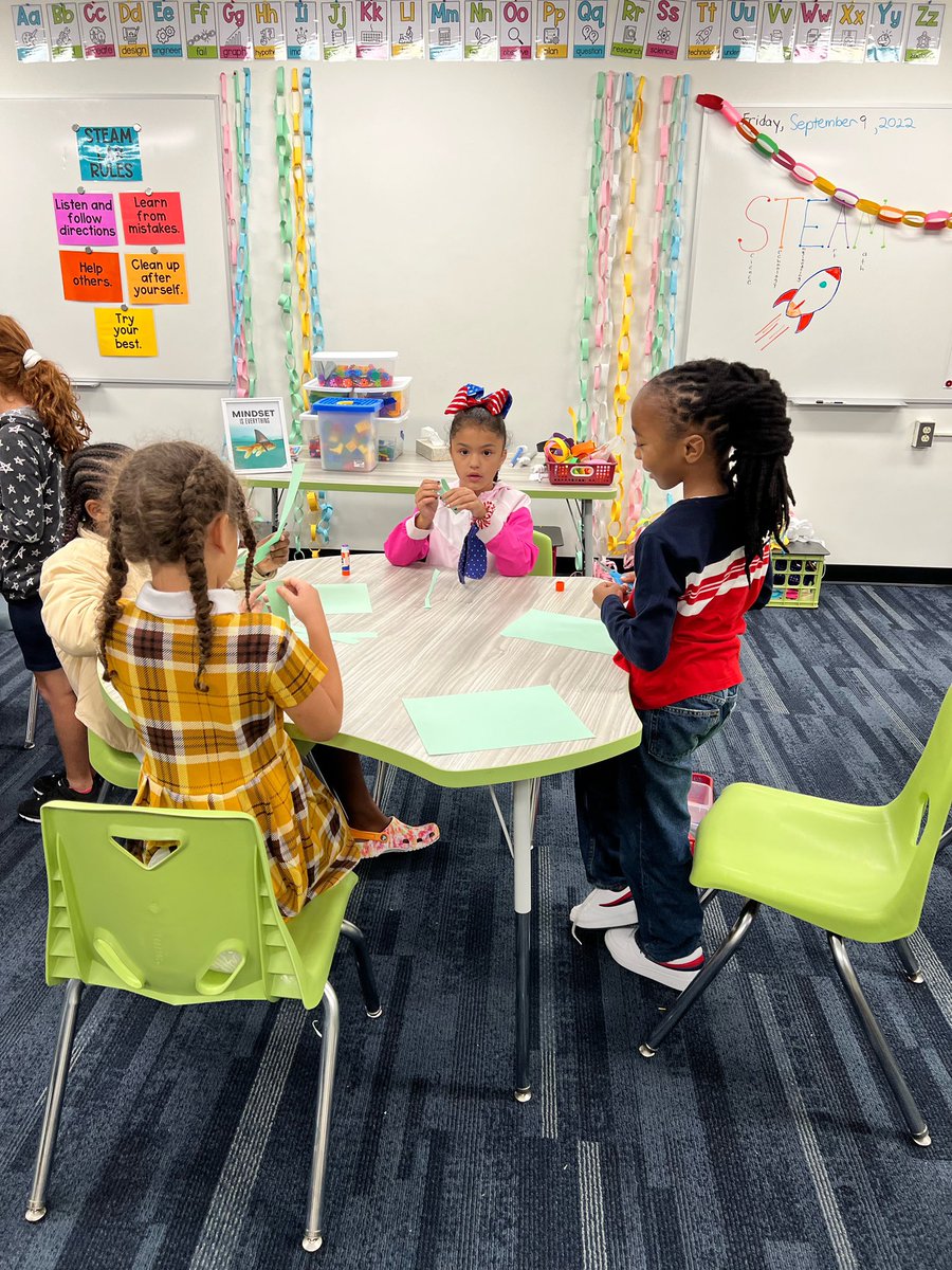 Students are having a great time learning in our new STEAM classroom!