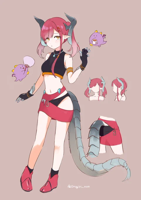 オリジナルのドラゴン娘ちゃん装飾増やしたい 