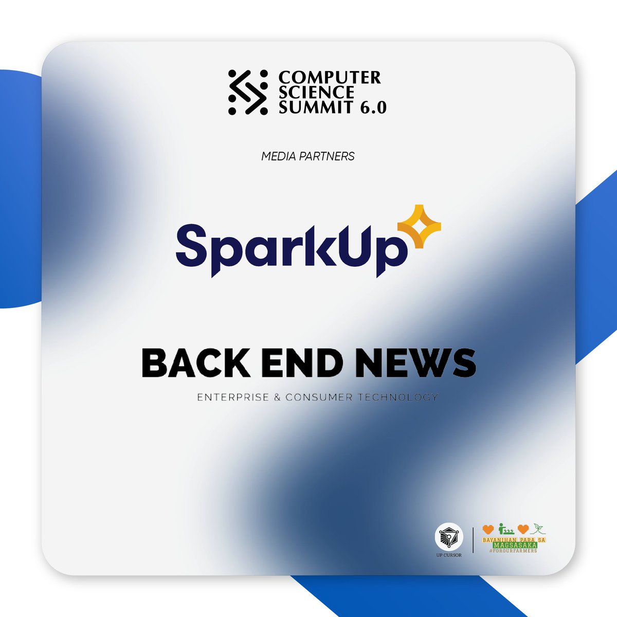 the_cssummit's tweet photo. UP CURSOR would like to thank all our Organizational Partners and Media Partners for making the Computer Science Summit 6.0 a success!

Profits will go to our official beneficiary, @forourfarmers 

#TeknolohiyaParaSaMasa #CSS2022
1/3 https://t.co/GdKtS5dQeQ