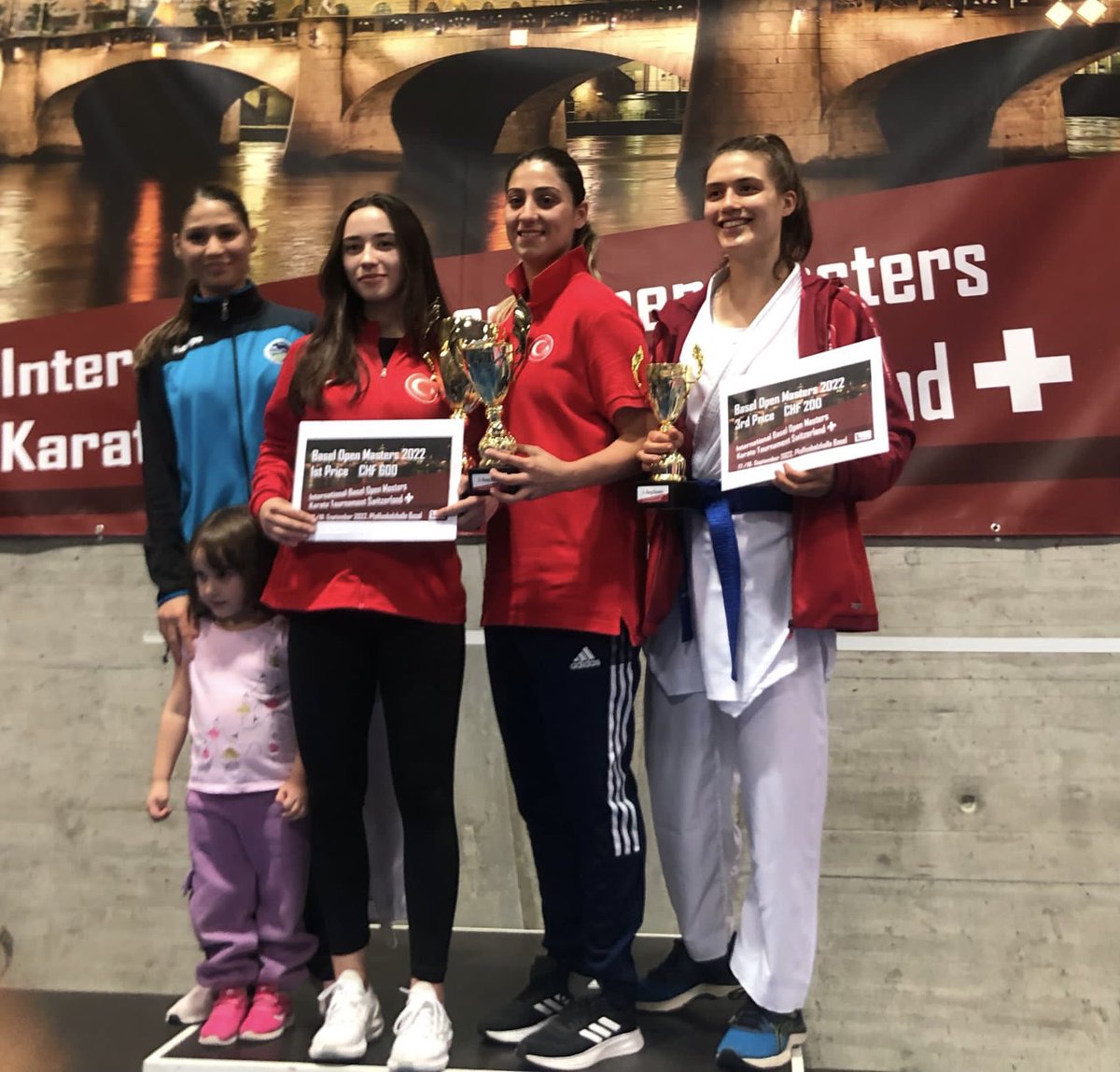 🥋İsviçre’de düzenlenen 12. Basel Open Uluslararası Karate Şampiyonası’nda sporcularımız; 2 altın, 3 bronz madalya kazandı.👏👏👏

84 Kg | Uğur Aktaş🥇
Açık sıklet🥉
68 Kg | Eda Eltemur🥇
Açık Sıklet🥉
Kata | Kutluhan Duran🥉