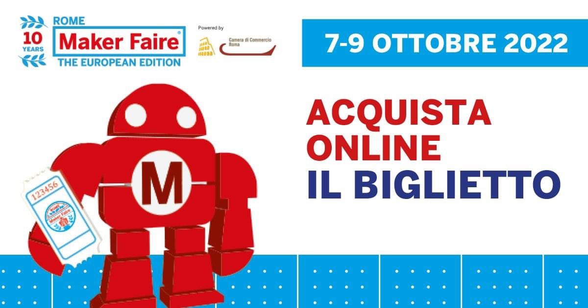 lucarallo's tweet photo. 🤖 È ufficialmente iniziata la vendita dei biglietti per #MakerFaireRome 2022. Appuntamento dal 7 al 9 ottobre al Gazometro Ostiense di #Roma. 

Gli ingressi sono limitati, acquista ora il tuo biglietto per non perderti la magia di #MFR2022 🚀 

👉🏼 https://t.co/6NAiemJAor https://t.co/8HqIFi2yDv
