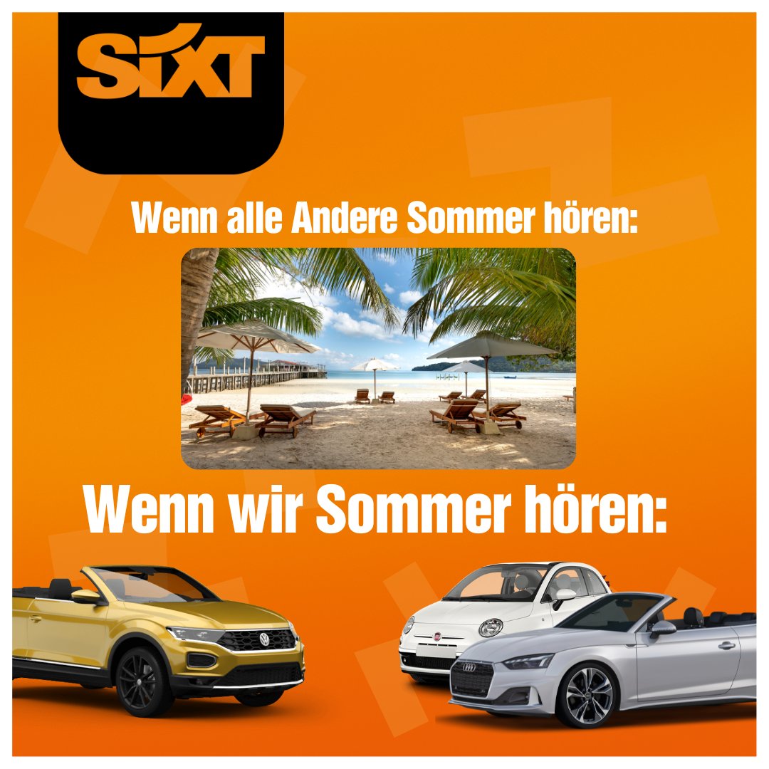 SixtAT's tweet image. Diesen Sommer bin ich offen für Neues.