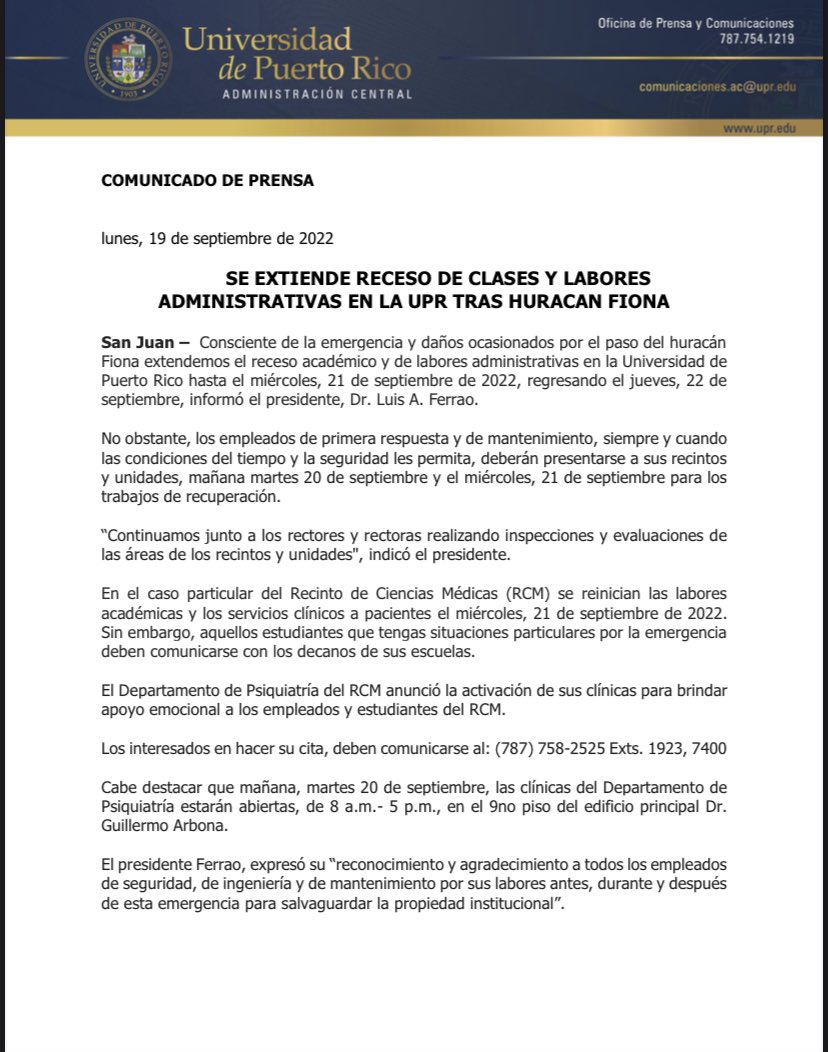 CGE UPR Carolina tweet media