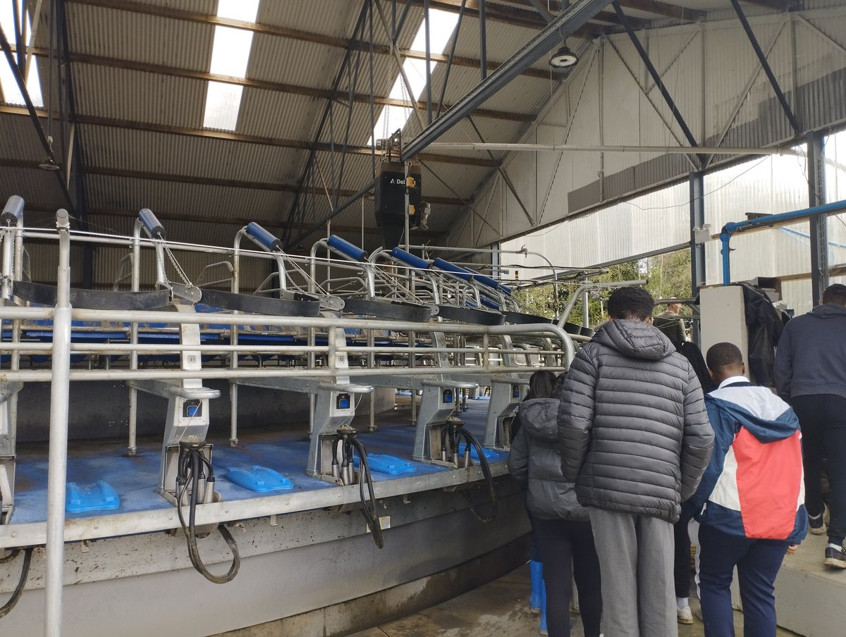 A great educational experience for 6th Year Ag students from <a href="/StOliversCC/">St Oliver's CC</a> today, visiting <a href="/AndrewPurcell8/">Andrew Purcell</a> dairy farm. We saw grassland management &amp; environmental initiatives in practice, technology in agriculture with a rotary parlour, drafting gates and more.
