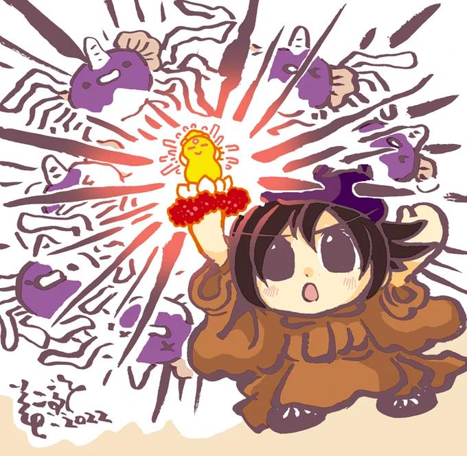敬老の日だから、ねじくぐも(腐災蜘)たちと、聖徳太子かきました。 