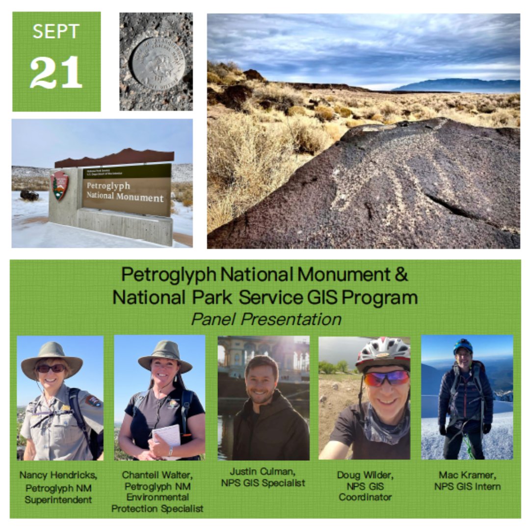 Sept. 21st, 3pm, UNM Dane Smith Hall Rm 333

Curious about research opportunities @ Petroglyph NM? Want to make connections with staff &amp; the NPS GIS Program? Want to learn about the NPS Internship Program? Join us!
Photos: Daniel Leifheit
#communitygeography #petroglyphnm