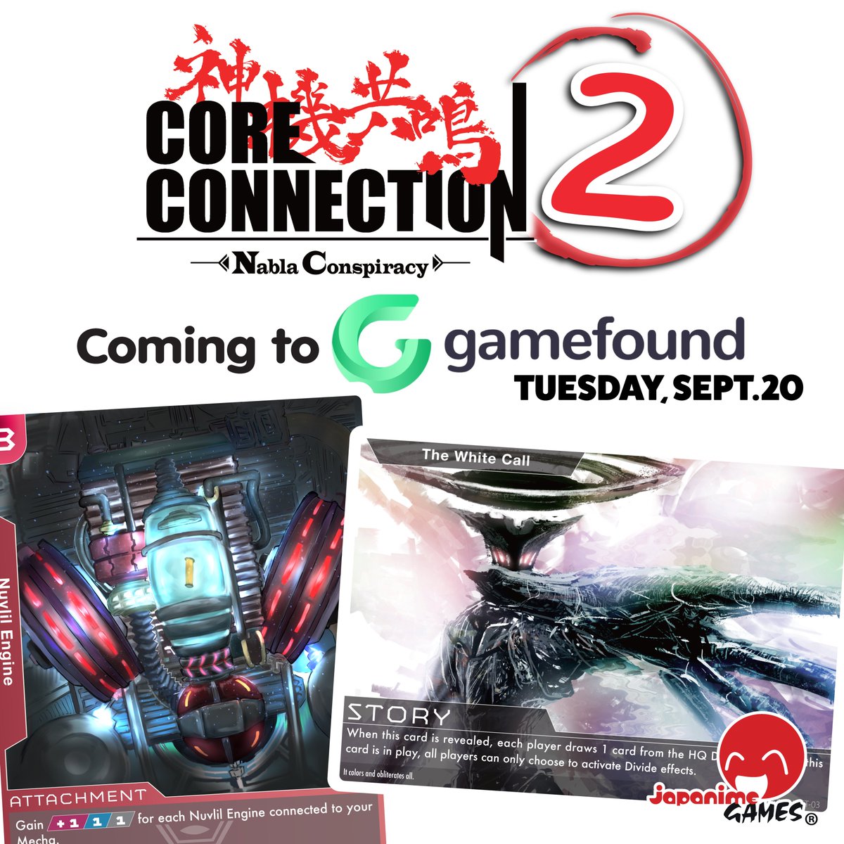 JapanimeGames's tweet photo. Follow the campaign today to get up-to-date information: https://t.co/vmXMI5DRbm    Launches TOMORROW!

#japanimegames #deckbuildinggame #bgg #coreconnection https://t.co/CZUbzqes5g