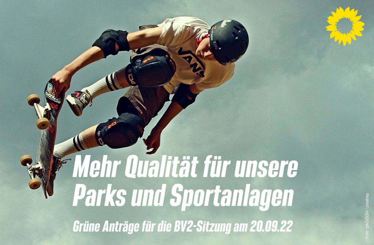 Mit unseren Anträgen für die morgige Sitzung der BV2 werden wir uns u.a. für eine Neugestaltung der Skateranlage im Stadtwerkepark sowie für die Aufstellung eines Trinkwasserbrunnens im Stadt-Natur-Park #Flingern einsetzen. Los geht es um 16 Uhr in der Bezirksverwaltungsstelle.