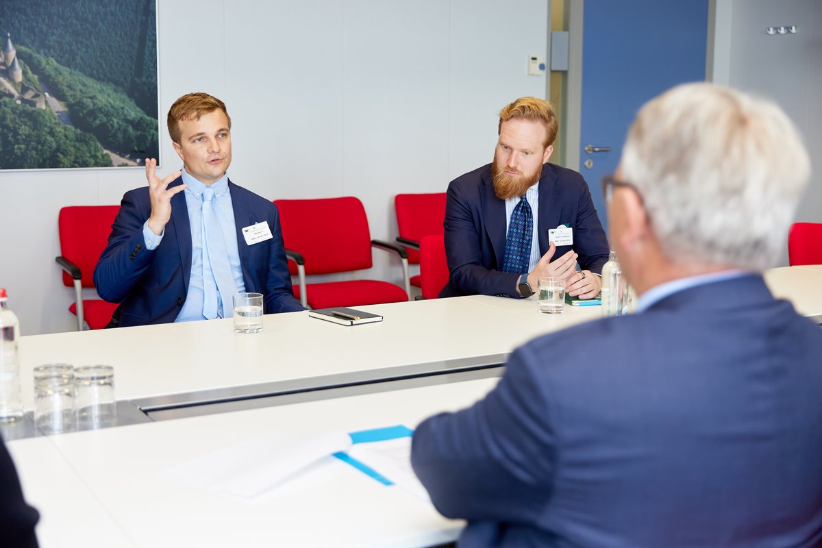 EC_AVService's tweet photo. 🇪🇺 Commissioner @NicolasSchmitEU receives @mikikuusi, Co-founder and CEO of @woltapp 📱

📸 More pictures: https://t.co/0183HB0SuA https://t.co/BJm1nWCVMs