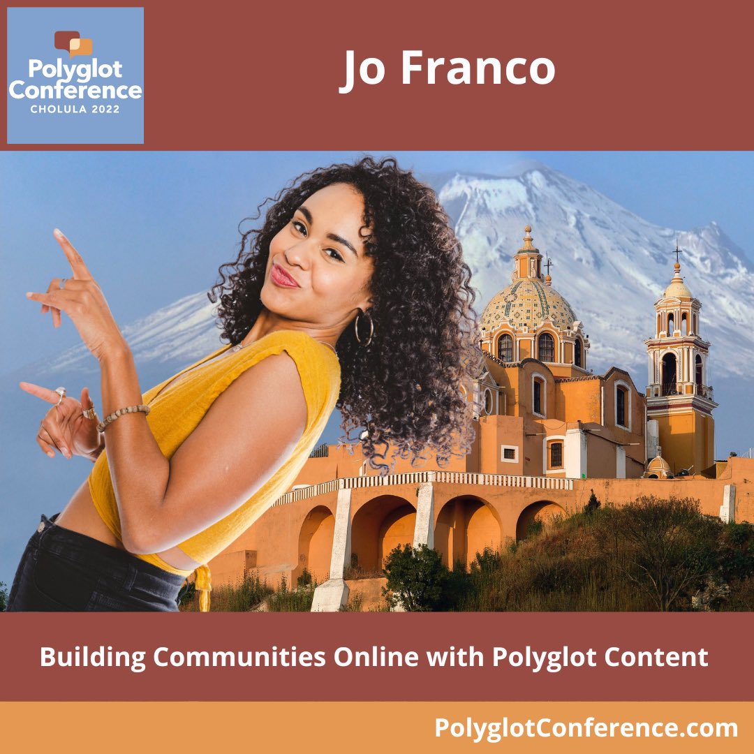 polyglot_confer's tweet photo. Join @jofranco and the rest of us live in Mexico from 28-30 October for Polyglot Conference Cholula 2022! 

Grab your ticket now!

https://t.co/tNs6cwmToa

#PolyglotConference #Nahuatl22 https://t.co/oUaRbXQVSL