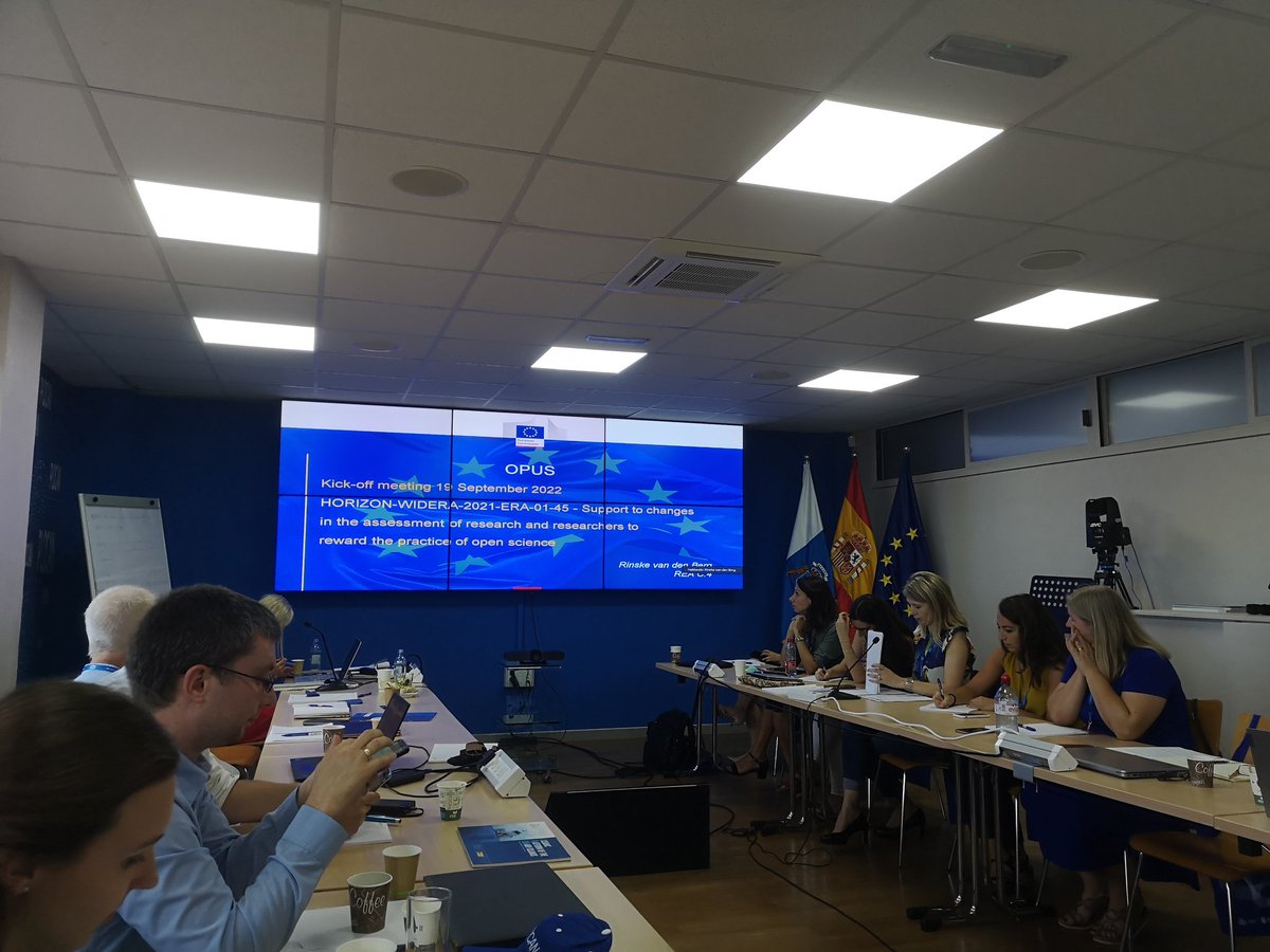 OpusEu's tweet photo. Rinske Van-Den-Berg, @REA_research (OPUS Project Officer) joined to OPUS kick-off meeting: OPUS team managed to convince @HorizonEU, and three main assessment partners that 18 partners consortium is more than capable of implementing #researchassesment in the #OpenScience project https://t.co/64hqAlHK4B