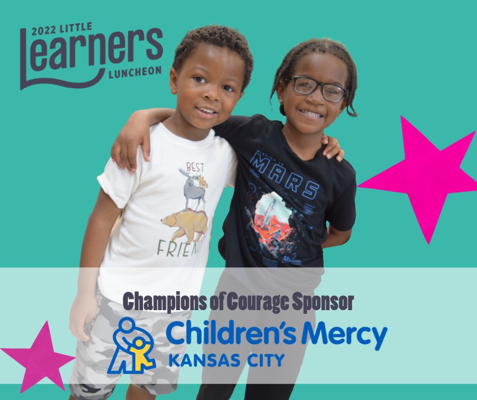 earlystartkc's tweet photo. We are proud to partner with @ChildrensMercy as a sponsor of the Little Learners Luncheon! Thank you for keeping Kansas City’s families strong and its littlest learners healthy! #ChampionOfCourage https://t.co/Jpnol3hrE2