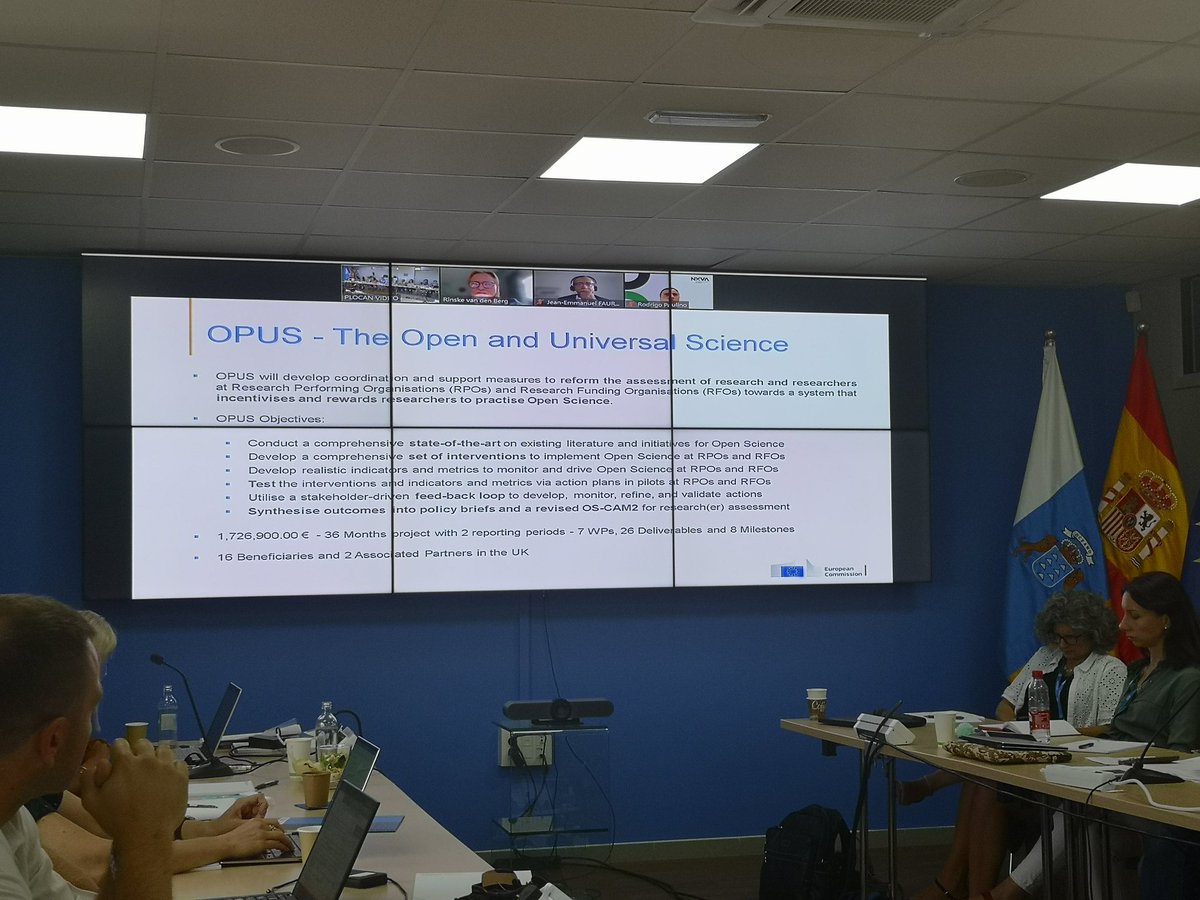OpusEu's tweet photo. Rinske Van-Den-Berg, @REA_research (OPUS Project Officer) joined to OPUS kick-off meeting: OPUS team managed to convince @HorizonEU, and three main assessment partners that 18 partners consortium is more than capable of implementing #researchassesment in the #OpenScience project https://t.co/64hqAlHK4B