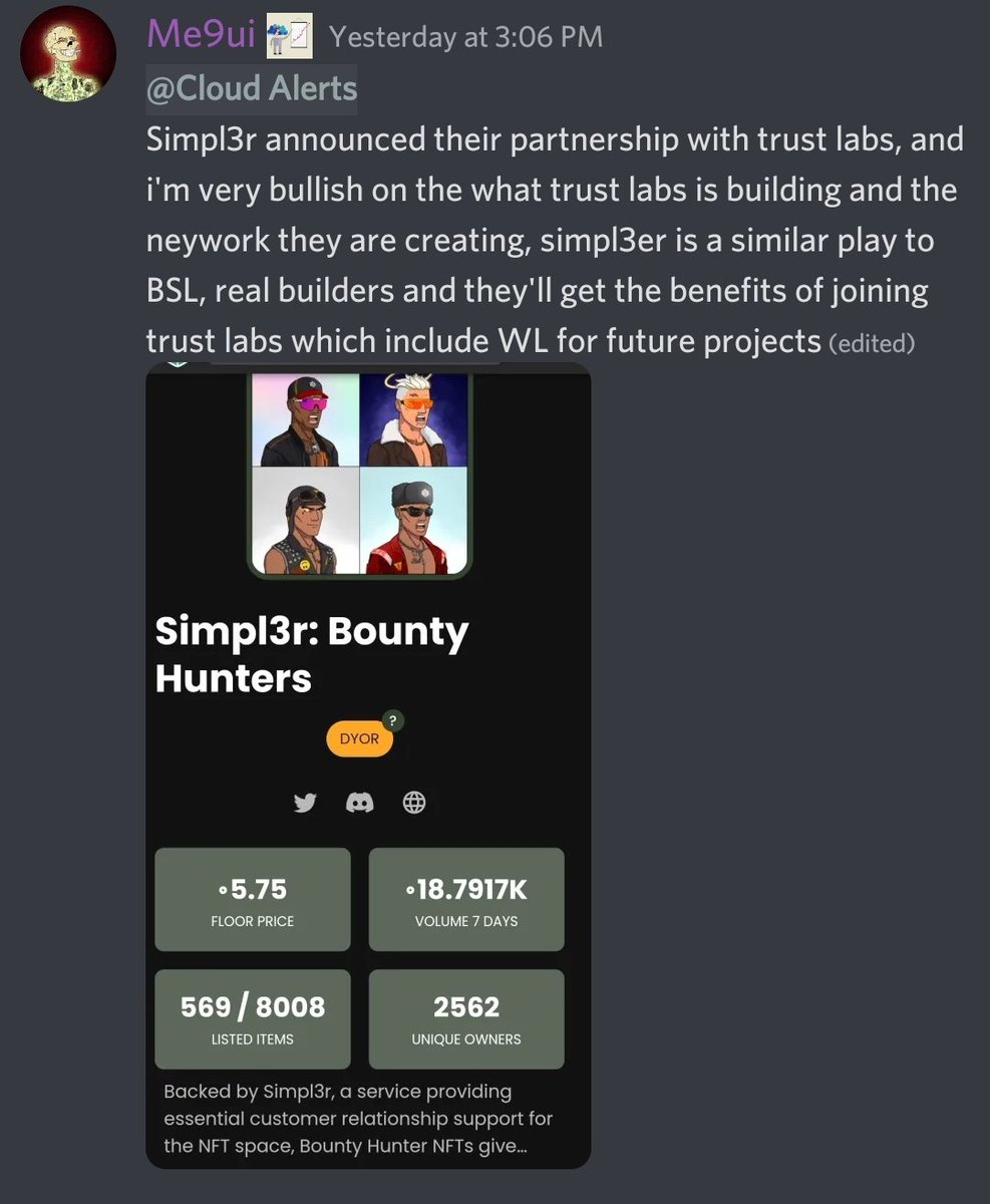 TheMegui's tweet photo. Another W for @TheCloudDAO, and people are still fading me https://t.co/z43bQnUBeG
