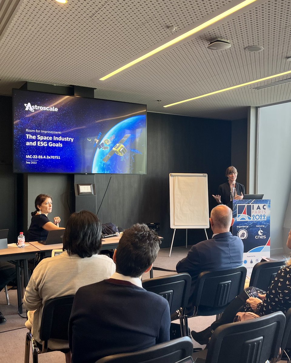 Our Director of Advanced Systems, Carolyn Belle, presented about how ESG goals in the space industry can be improved. Way to go, Carolyn and team! See more about the paper here 🔗 iafastro.directory/iac/paper/id/7…