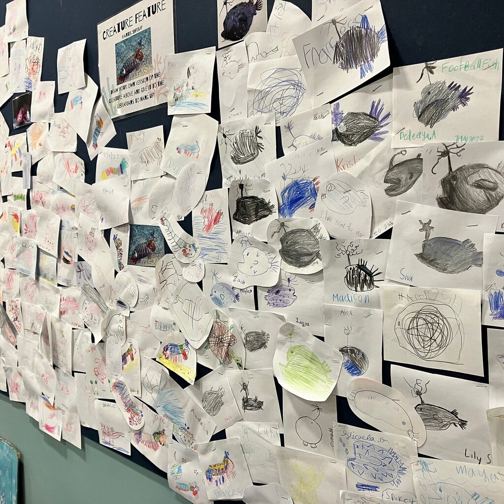 EBPLibrary's tweet photo. Shout out to everyone who contributed to our Creature Feature wall in the children's section all summer long!
#creaturefeature #art #communityart #summerreading #eastbrunswick #eastbrunswickpubliclibrary #ebpl #nj #newjersey https://t.co/UKCAR4SrVm https://t.co/EW1cIVqOVd