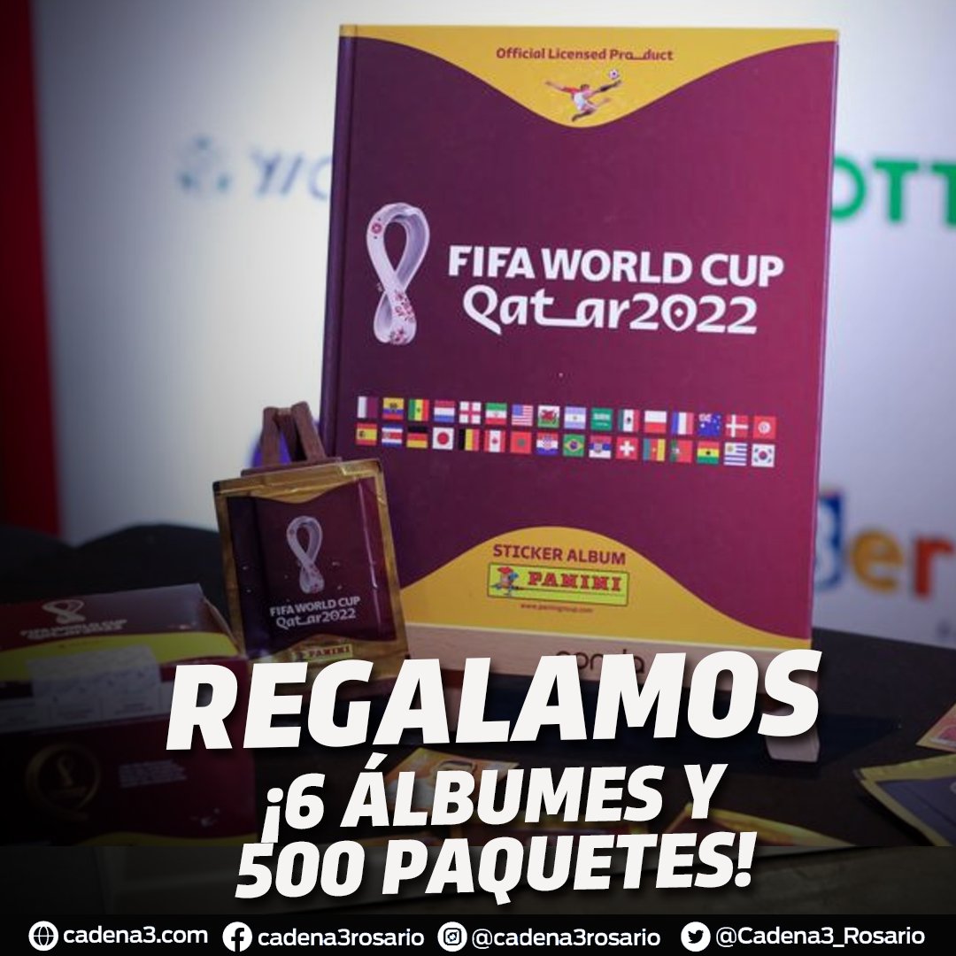 ¡REGALAMOS ÁLBUMES Y 500 PAQUETES DE FIGURITAS! ⚽
¡Seguimos regalando y ahora sorteamos figuritas!

¿CÓMO PARTICIPO? ¡FÁCIL!
- Seguinos en Twitter
- Dale RT!
- Menciona a un amigo y que nos siga, mas mencionas mas chances de ganar!

SORTEAMOS MAÑANA 2 ÁLBUMES Y 100 PAQUETES! 📻