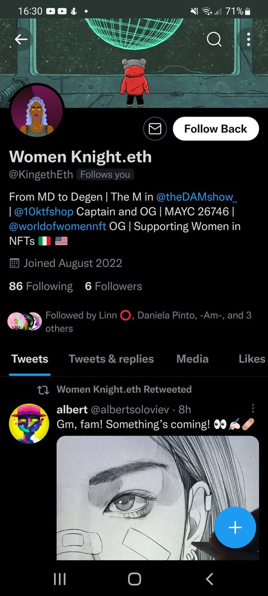 IacNft's tweet photo. Wonder if #TeamMeby can band together once again to defeat a new foe!

We have an imposter in our midst! 

@mebynetta @TheDAMshow_ @10KTFshop @worldofwomennft https://t.co/dtDl6a90py