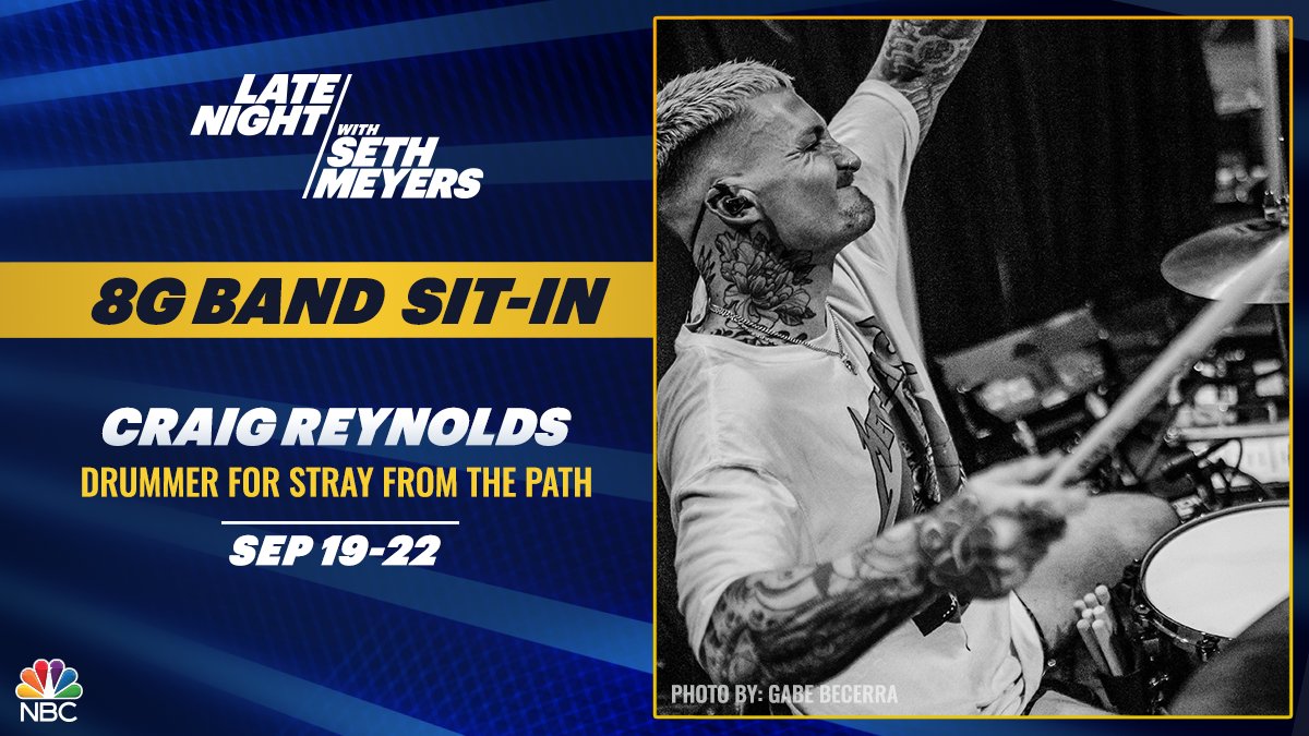 All week, <a href="/reynlord/">craig reynolds</a> (drummer for <a href="/strayfromdapath/">Stray From The Path</a>) sits in on drums with the 8G Band!