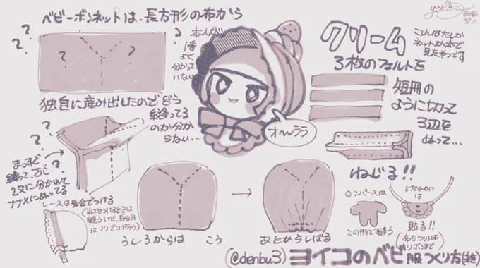 @urano_yoru キャーー!ありがとうございます😭😭
作り方自分もよく分かってないんですが多分こんな感じです🤔
イチゴはフェルトを半円に切って縫ってたら出来ます(??)
雑ですがよかったら参考にしてください💜💋 
